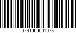 Código de barras (EAN, GTIN, SKU, ISBN): '9781000001075'