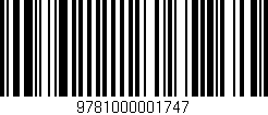 Código de barras (EAN, GTIN, SKU, ISBN): '9781000001747'