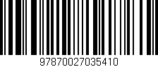 Código de barras (EAN, GTIN, SKU, ISBN): '97870027035410'