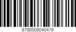 Código de barras (EAN, GTIN, SKU, ISBN): '9788508040476'