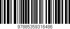 Código de barras (EAN, GTIN, SKU, ISBN): '97885359316486'