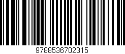 Código de barras (EAN, GTIN, SKU, ISBN): '9788536702315'