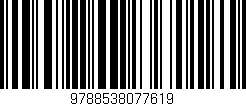 Código de barras (EAN, GTIN, SKU, ISBN): '9788538077619'