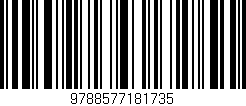Código de barras (EAN, GTIN, SKU, ISBN): '9788577181735'