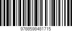 Código de barras (EAN, GTIN, SKU, ISBN): '9788598481715'