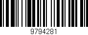 Código de barras (EAN, GTIN, SKU, ISBN): '9794281'