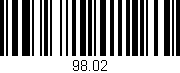 Código de barras (EAN, GTIN, SKU, ISBN): '98.02'