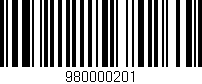 Código de barras (EAN, GTIN, SKU, ISBN): '980000201'