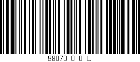 Código de barras (EAN, GTIN, SKU, ISBN): '98070_0_0_U'