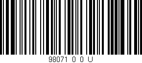 Código de barras (EAN, GTIN, SKU, ISBN): '98071_0_0_U'