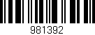 Código de barras (EAN, GTIN, SKU, ISBN): '981392'