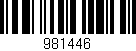 Código de barras (EAN, GTIN, SKU, ISBN): '981446'