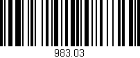 Código de barras (EAN, GTIN, SKU, ISBN): '983.03'