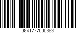 Código de barras (EAN, GTIN, SKU, ISBN): '9841777000883'
