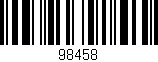 Código de barras (EAN, GTIN, SKU, ISBN): '98458'