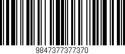 Código de barras (EAN, GTIN, SKU, ISBN): '9847377377370'