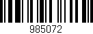 Código de barras (EAN, GTIN, SKU, ISBN): '985072'