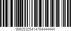 Código de barras (EAN, GTIN, SKU, ISBN): '98625325414784444444'