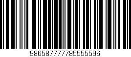 Código de barras (EAN, GTIN, SKU, ISBN): '986587777785555596'