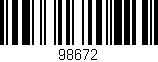 Código de barras (EAN, GTIN, SKU, ISBN): '98672'