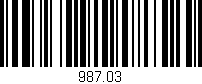 Código de barras (EAN, GTIN, SKU, ISBN): '987.03'