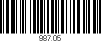Código de barras (EAN, GTIN, SKU, ISBN): '987.05'