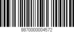 Código de barras (EAN, GTIN, SKU, ISBN): '9870000004572'