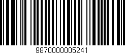 Código de barras (EAN, GTIN, SKU, ISBN): '9870000005241'