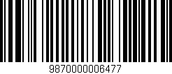 Código de barras (EAN, GTIN, SKU, ISBN): '9870000006477'