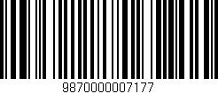 Código de barras (EAN, GTIN, SKU, ISBN): '9870000007177'