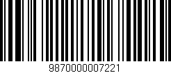Código de barras (EAN, GTIN, SKU, ISBN): '9870000007221'