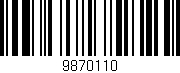 Código de barras (EAN, GTIN, SKU, ISBN): '9870110'