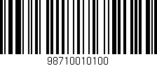 Código de barras (EAN, GTIN, SKU, ISBN): '98710010100'