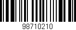 Código de barras (EAN, GTIN, SKU, ISBN): '98710210'