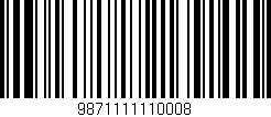 Código de barras (EAN, GTIN, SKU, ISBN): '9871111110008'