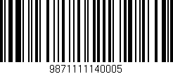 Código de barras (EAN, GTIN, SKU, ISBN): '9871111140005'