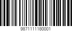 Código de barras (EAN, GTIN, SKU, ISBN): '9871111180001'