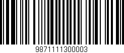 Código de barras (EAN, GTIN, SKU, ISBN): '9871111300003'