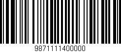 Código de barras (EAN, GTIN, SKU, ISBN): '9871111400000'