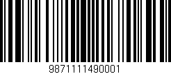 Código de barras (EAN, GTIN, SKU, ISBN): '9871111490001'