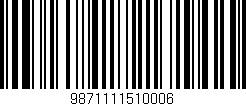 Código de barras (EAN, GTIN, SKU, ISBN): '9871111510006'
