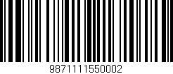 Código de barras (EAN, GTIN, SKU, ISBN): '9871111550002'