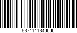 Código de barras (EAN, GTIN, SKU, ISBN): '9871111640000'