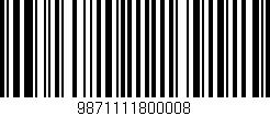 Código de barras (EAN, GTIN, SKU, ISBN): '9871111800008'