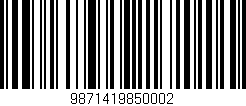 Código de barras (EAN, GTIN, SKU, ISBN): '9871419850002'