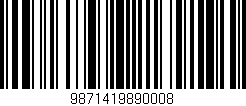 Código de barras (EAN, GTIN, SKU, ISBN): '9871419890008'