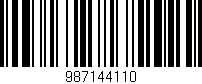 Código de barras (EAN, GTIN, SKU, ISBN): '987144110'