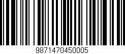 Código de barras (EAN, GTIN, SKU, ISBN): '9871470450005'