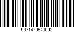 Código de barras (EAN, GTIN, SKU, ISBN): '9871470540003'
