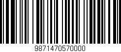 Código de barras (EAN, GTIN, SKU, ISBN): '9871470570000'